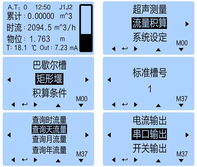 河水流量計(jì)儀表顯示圖