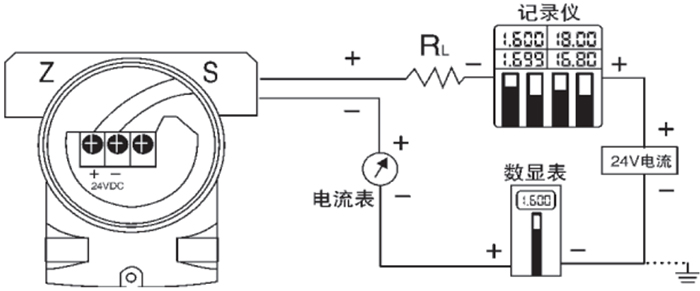 法蘭壓力變送器接線圖