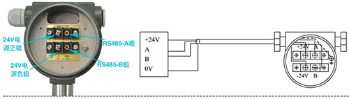 丁烷流量計(jì)RS485通訊信號輸出接線圖